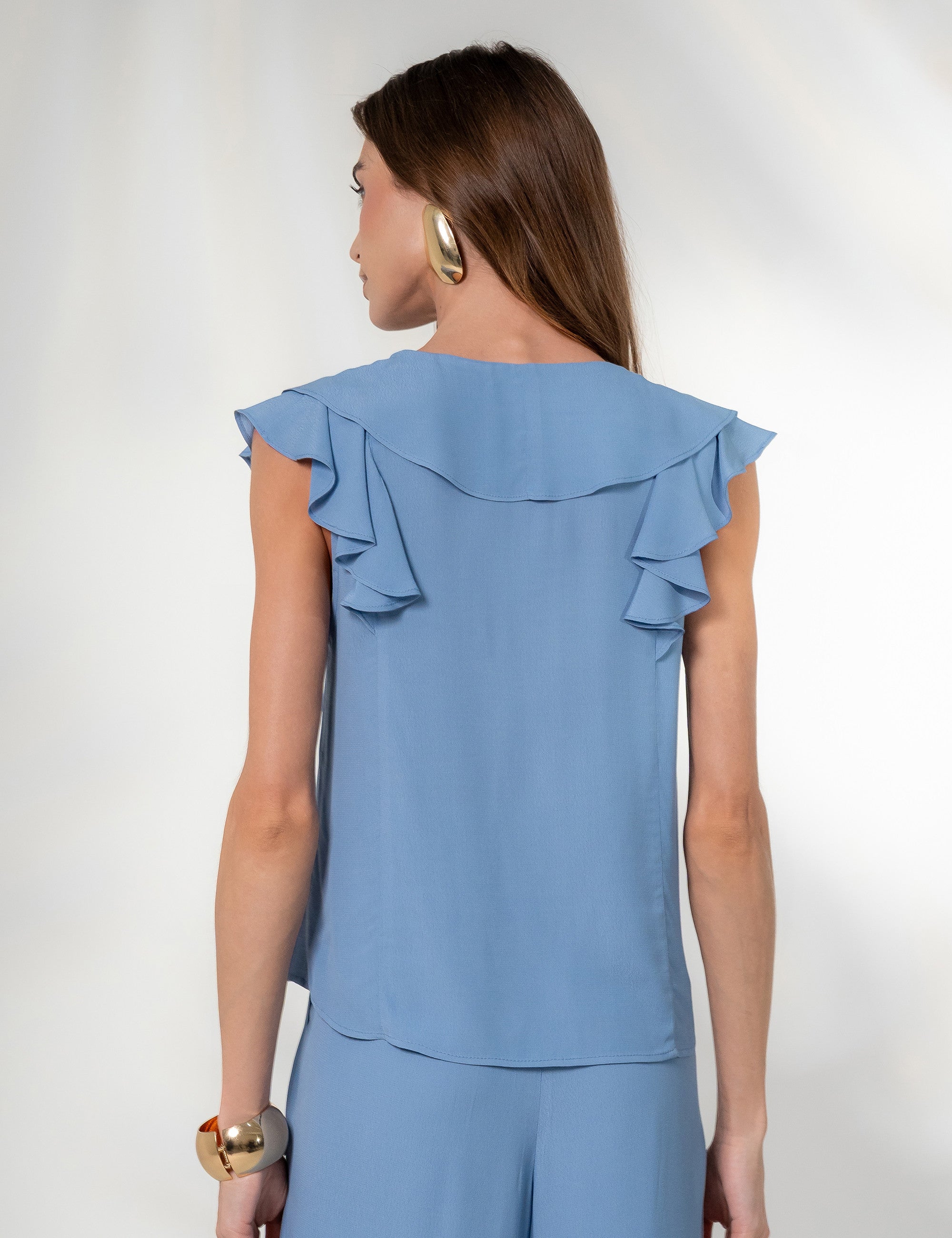 BLUSA MARCELA VISCOSE AZUL ABSOLUT