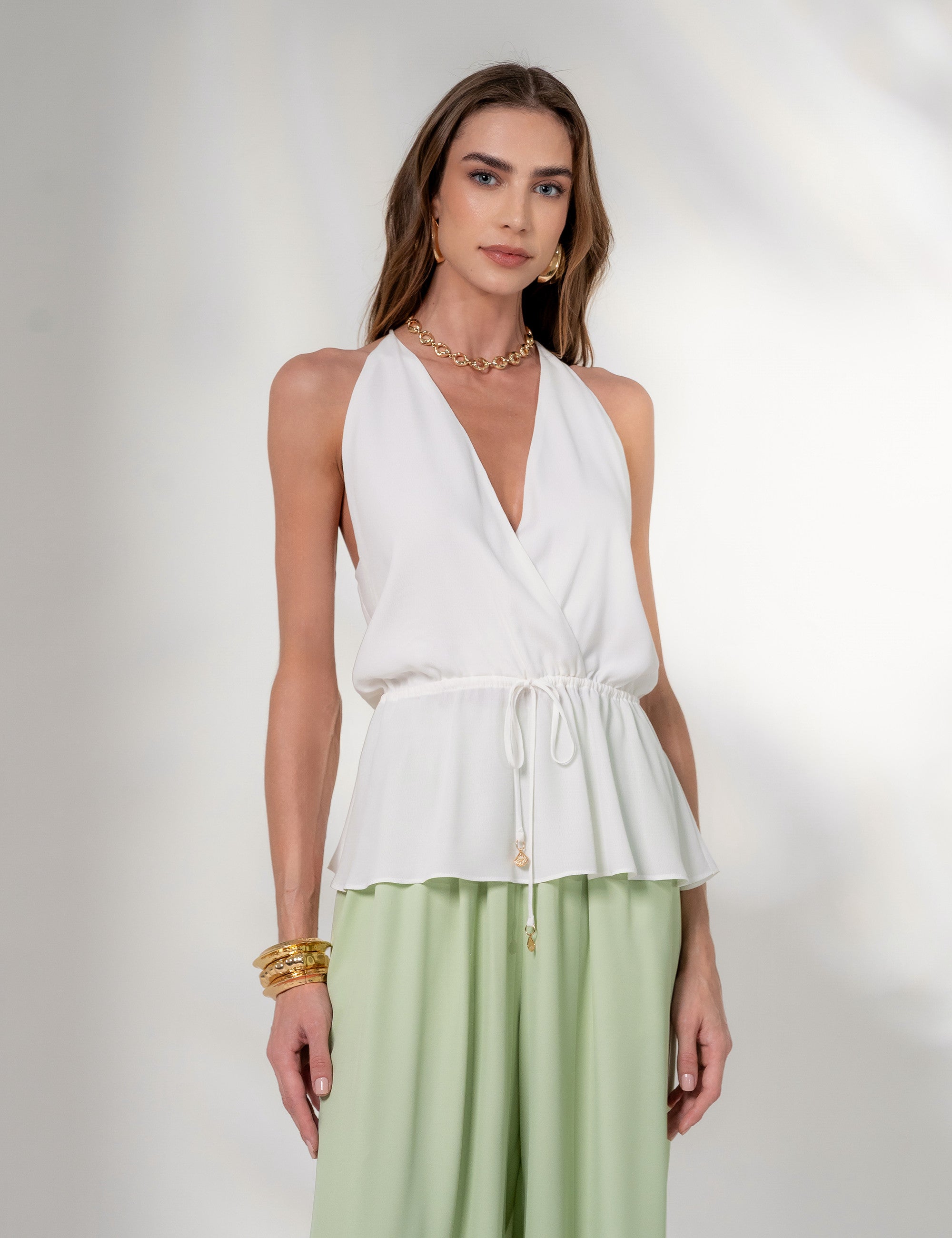 BLUSA JOANA VISCOSE OFF WHITE